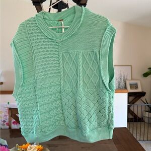 Mint Green Sleeveless Sweater